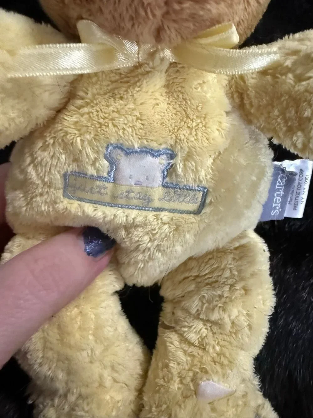 Carter's Yellow Just Stay Little Bear Rattle Plush 9